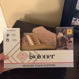 Isotoner Women's Knit Memory Foam Slippers
